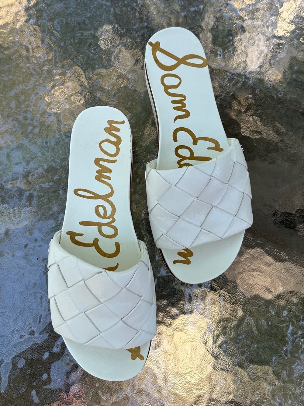 Sam Edelman Leather Slides - Picture 2 of 13